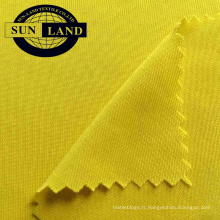 Tissu tricoté jersey de couleur unie 100 vêtements de base en polyester de couleur personnalisée pour vêtements de base